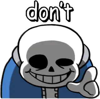 😉 Sans Undertale don't squelette, jeu vidéo, personnage, gaming telegram sticker