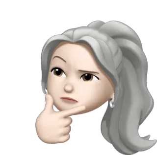 💍 thinking, pondering, doubt, uncertainty, considering, emoji, expression telegram sticker