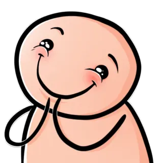 😊 Dibujos animados, Personaje, Sonrisa, Lindo, Dibujo telegram sticker