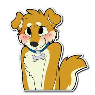 😳 dog whatsapp sticker