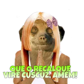 🙏 QUE O RECALQUE VIRE CUSCUZ, AMÉM! telegram sticker