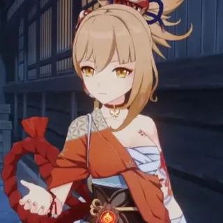 🎆 Yoimiya Genshin Impact anime, juego, genshin impact, personaje, yoimiya whatsapp sticker