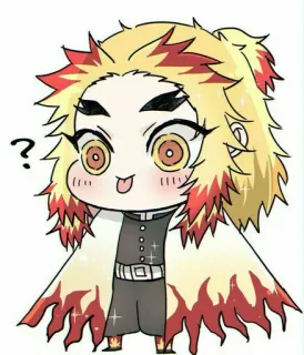 🔥 Rengoku Kyoujurou Demon Slayer アニメ, 漫画, ちび, 煉獄, 杏寿郎, 鬼滅の刃 telegram sticker
