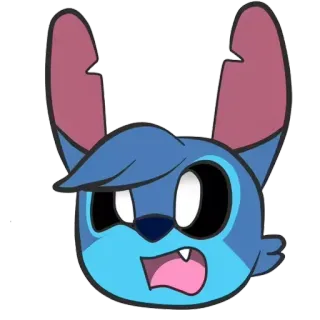 😢 cartone animato, adesivo, carino, personaggio, blu, animale, divertente telegram sticker