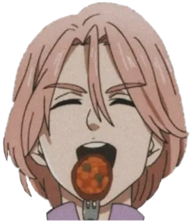 🍴 อนิเมะ, กิน, มีความสุข, อาหาร telegram sticker