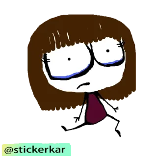 👩 @stickerkar pegatina, dibujos animados, personaje, ilustración telegram sticker