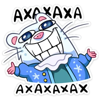 😂 AXAXAXA
AXAXAX Kartun, Binatang, Ermine, Musim Dingin, Lucu, Kocak, Meme whatsapp sticker