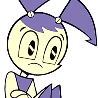 😞 Jenny Wakeman My Life as a Teenage Robot dessin animé, robot, animé, Nickelodeon, Jenny Wakeman telegram sticker