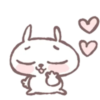 😘 うさぎ, バニー, かわいい, ハート, 愛, 動物, 漫画 telegram sticker