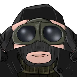 🤨 binoculares, espía, máscara, vigilancia, oculto, observación telegram sticker