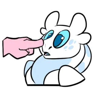👉 dessin animé, mignon, doigt, boop, animation telegram sticker