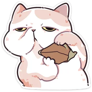 ❤️ kat, sticker, schattig, dier, cartoon, illustratie whatsapp sticker