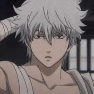 🧊 Sakata Gintoki Gintama Anime, Gintama, Sakata Gintoki, Personnage telegram sticker