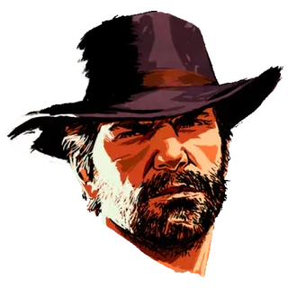 😎 Arthur Morgan Red Dead Redemption 2 Arthur Morgan, Red Dead Redemption 2, trò chơi điện tử, miền tây, cao bồi, nhân vật telegram sticker