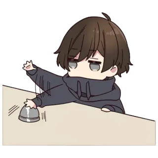 🤤 Anime, Chibi, Cartoon, Schattig, Jongen, Sticker telegram sticker