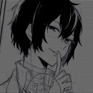 🤫 Anime, Manga, Retrato, Arte, Chico telegram sticker