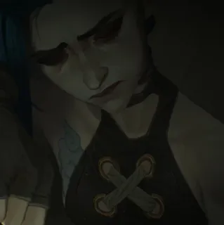✖ Jinx Arcane jinx, arcane, league of legends, anime, cartoni animati telegram sticker