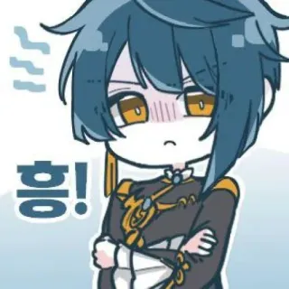 📎 흥! Anime, Cartone animato, Chibi, Carino, Illustrazione, Fanart whatsapp sticker