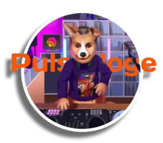 🎙 Pulse Doge doge, crypto, digital art, dog, hex, dog, animal telegram sticker