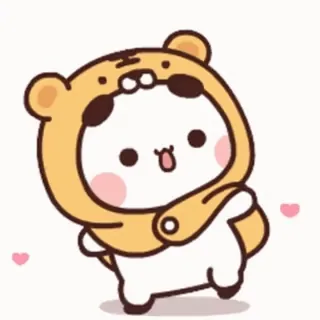 🎈 Cartoon, Tier, Süß, Tiger, Figur, Kawaii telegram sticker