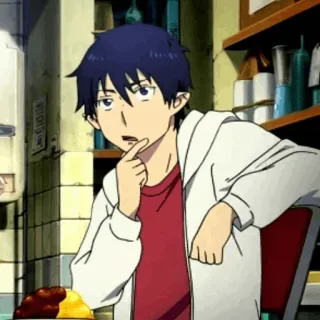 ☁️ Rin Okumura Blue Exorcist Anime, Charakter, Rin Okumura, Blue Exorcist telegram sticker