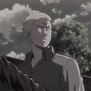 🥇 Reiner Braun Attack on Titan Anime, Attack on Titan, Reiner Braun, Manga, Personage, Soldaat, Cartoon telegram sticker