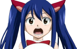 😦 Wendy Marvell Fairy Tail Anime, Mädchen, Cartoon, Charakter, Fairy Tail, Wendy Marvell telegram sticker