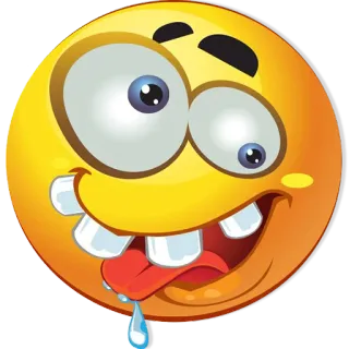 🤪 Emoji, Smiley, Rosto, Desenho animado, Engraçado telegram sticker
