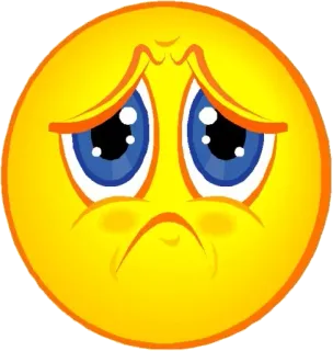 ☹ emoji, sad, crying, upset, face whatsapp sticker