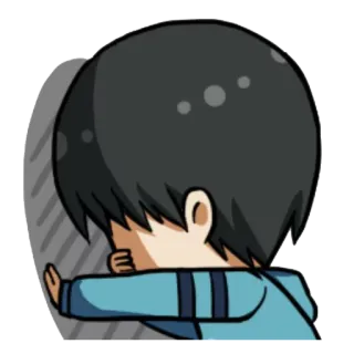 😑 Anime, Triste, Chorando, Desenho animado, Isolado, Emoção telegram sticker