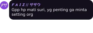 ⚫ Gpp hp mati suri, yg penting ga minta setting org text, chat, phone, quote telegram sticker