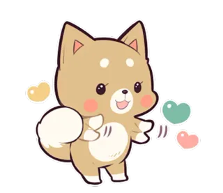 😃 собака, животное, милый, каваий, стикер, питомец, иллюстрация telegram sticker