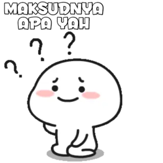 🍡 MAKSUDNYA APA YAH mignon, confus, question, expression, tâche telegram sticker
