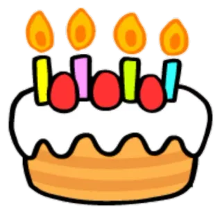 🎂 tarta, cumpleaños, celebración, postre, velas telegram sticker