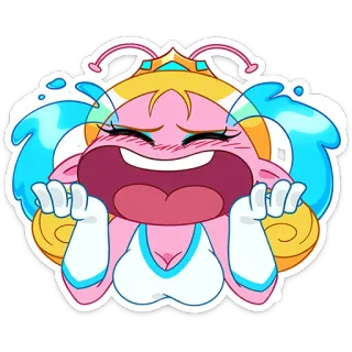 😢 llorando, dibujos animados, princesa, emociones, triste telegram sticker