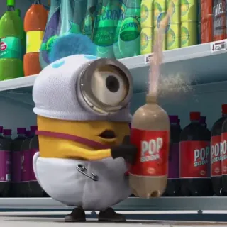 🍌 Minion Despicable Me POP SODA Minion, Soda, Bayi Minion, Pop Soda, Karakter Kartun telegram sticker