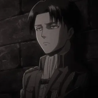 💣 Levi Ackerman Attack on Titan anime, manga, character, soldier, serious telegram sticker
