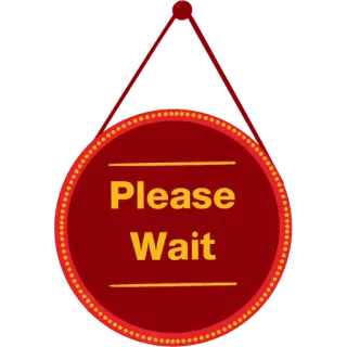 🙏 Please Wait caricamento, attesa, rosso, sticker telegram sticker