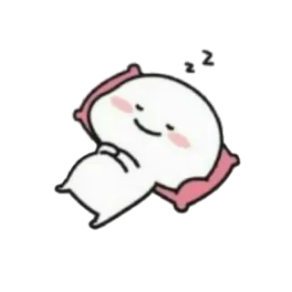 🪐 sonno, dormire, cuscino, carino, cartone animato telegram sticker