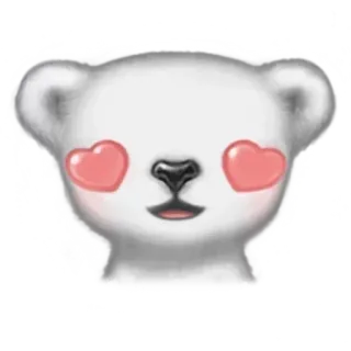 😍 beruang, imut, hewan, stiker, hati, cinta whatsapp sticker
