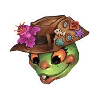 😄 sticker, rana, dibujos animados, personaje, sombrero, animal, lindo telegram sticker