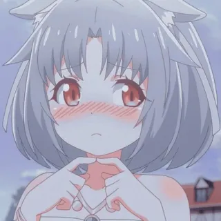 🥲 anime girl, cute, cartoon, kawaii, manga, blush telegram sticker