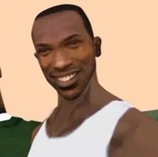 🔪 CJ Grand Theft Auto: San Andreas cj, gta, san andreas, วิดีโอเกม, ตัวละคร telegram sticker