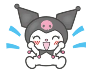 😄 Kuromi Anime, Cartoon, Schattig, Kuromi telegram sticker