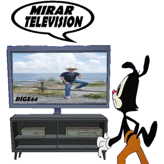 📺 MIRAR TELEVISION televisione, cartoni animati, guardare la TV, spagnolo, umorismo whatsapp sticker