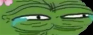 🐸 Pepe the Frog Мем, Интернет-культура, Лягушка, Грустный, Плачущий telegram sticker