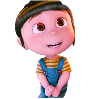 😊 Agnes Despicable Me Agnès, Moi, moche et méchant, dessin animé, fille, mignon, animé telegram sticker