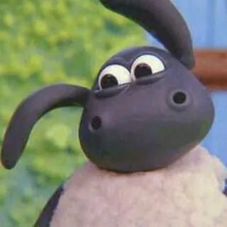 🍄 Shaun Shaun the Sheep pecora, cartone animato, animale, fattoria, Shaun the Sheep, animazione in plastilina telegram sticker