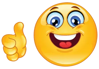 👍 emoji, thumb up, approval, like, positive telegram sticker