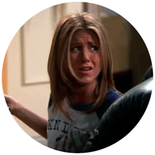 😕 Rachel Green Friends Jennifer Aniston, Rachel Green, Friends, Sitcom, TV Serie, Comedy whatsapp sticker